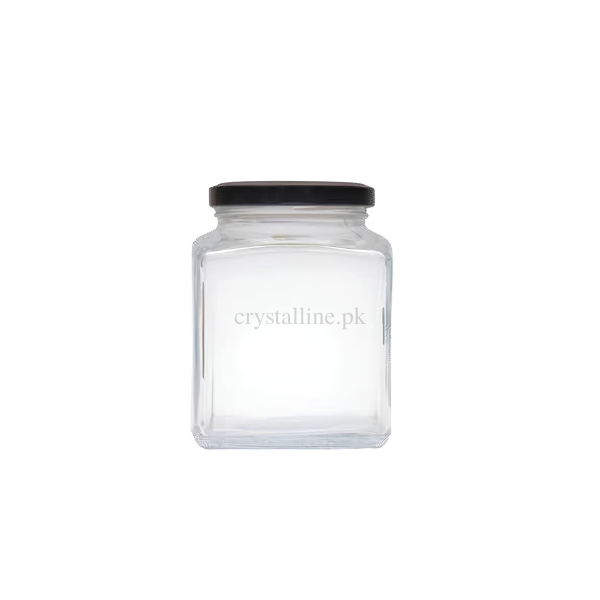 Square Glass Jar 400ml 400ml / 500g honey